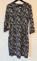 Kleid Janina Gr 42 schwarz weiß Blumen floral 3/4 lange Arme Bayern - Ellingen Vorschau