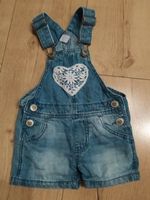 Baby Kinder Mädchen Kurze Latz-Hose Sommer-Hose Jeans Blau Herz Hessen - Hohenahr Vorschau