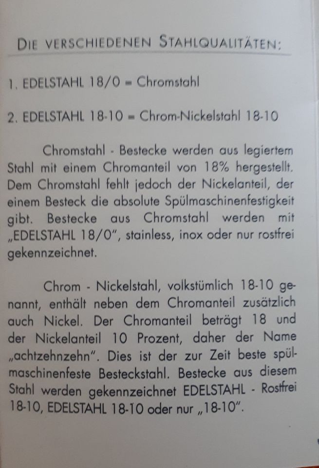 Justinus Besteck 68teilig Edelstahl Koffer m Zahlenschl. Solingen in Hannover