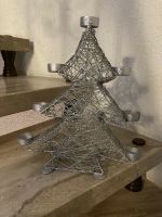 Teelicht Draht-Tannenbaum silber Glitzer Deko Advent Weihnachten Nordrhein-Westfalen - Waltrop Vorschau