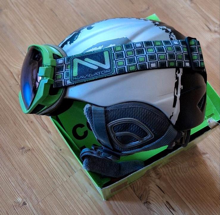 Skihelm XS Kinderhelm  mit Skibrille  Snowboardhelm in Schwarzenberg (Erzgebirge)