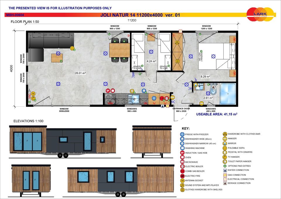 Mobilheim / Modulhaus / Tinyhaus Neu Winterfest Lark Joli KfW40 GeG konform in Berlin