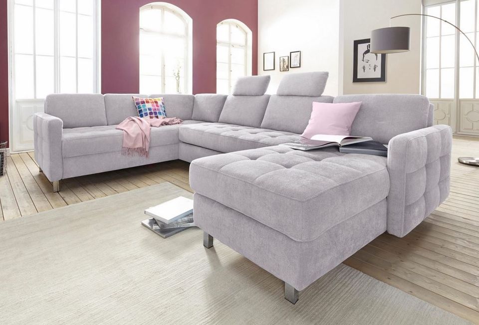 Wohnlandschaft ★ 292cm Schlaffunktion Bettkasten Grau Pablo Sofa in Köln