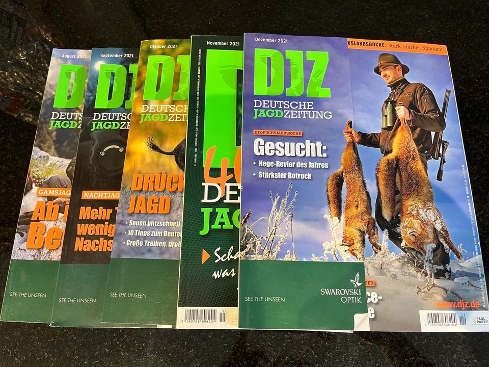 DJZ Deutsche Jagd Zeitung August- Dezember 2021 Parey Zeitschrift in Wietzendorf