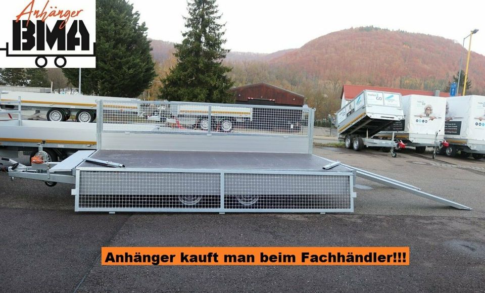 EDUARD Anhänger Multitransporter 2700kg 406x200 RampeWind +Gitter in Mühlhausen im Täle