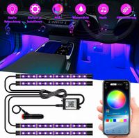 4x RGB LED Ambientebeleuchtung Auto Innenbeleuchtung Fußraum Auto Hessen - Bebra Vorschau