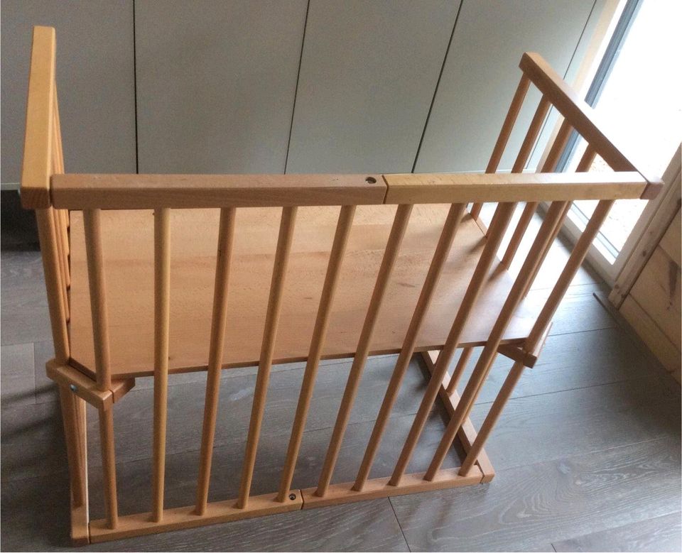 Babybay Beistellbett Babybett Buche natur 40x80 mit viel Zubehör in Lohmar