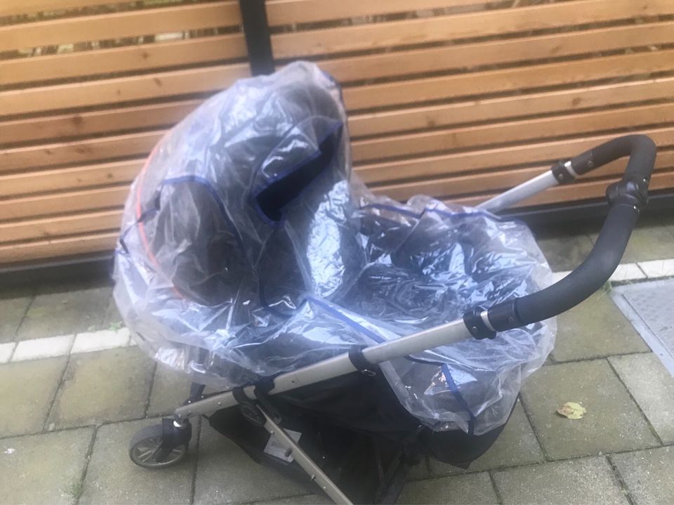 Kombikinderwagen,3 in 1,Kinderwagen,Schwarz-orange,Zekiwa+Zubehör in Halle