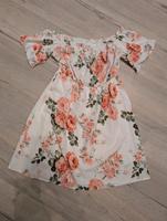 Blumenkleid /  Sommerkleid - Schulterfrei weiß Bayern - Bad Staffelstein Vorschau