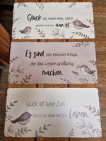 Dekoschild Vogel Vögelchen Spruch Glück  20x40 cm Boltze Sachsen-Anhalt - Halle Vorschau