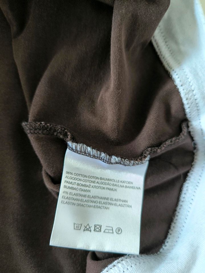 Damen Top/Shirt in braun/weiß/Gr. XS/34 in Soltau