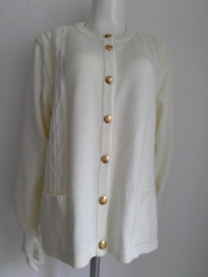 Strickjacke mit Taschen Präge-Gold-Knöpfen ecru NEU Gr.46 in Köln