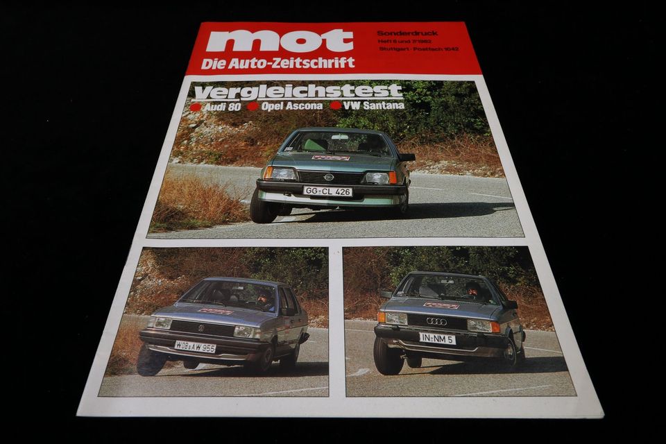mot Sonderdruck Heft 22/1981 und Heft 6/1982 Audi 80, Opel Ascona in Hünxe