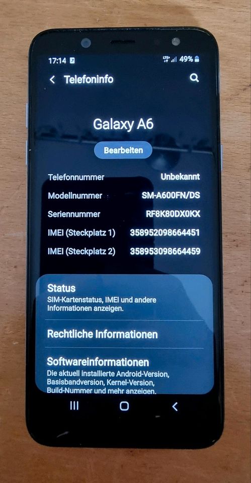 Samsung Galaxy A6 in Stuttgart