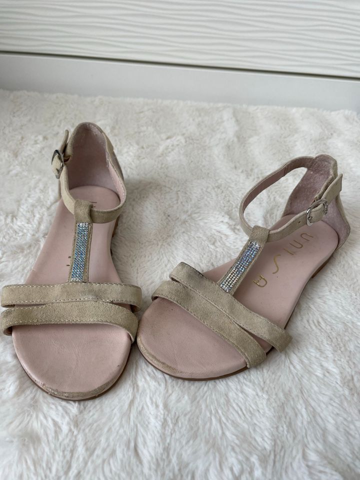 Unisa Sandalen Ballerina Gr. 30 blau Silber beige in Neuried Kr München