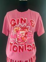 Megaaa T-Shirt Gin Tonic pink rot Ibiza Boho TOP Nordrhein-Westfalen - Nettetal Vorschau