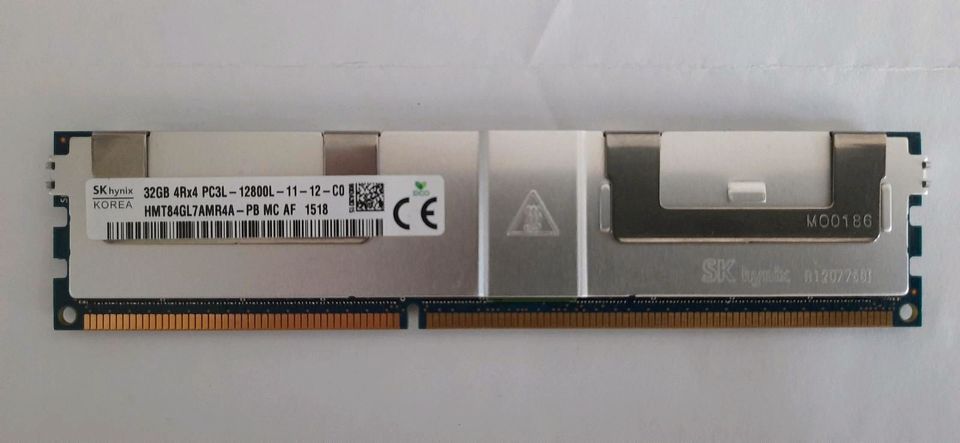 SK Hynix 32GB 4Rx4 PC3 - 12800L-11- 2-CO DDR3 ECC Server Ram in Frankfurt am Main