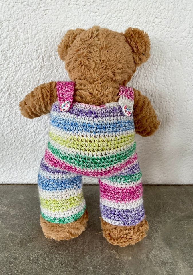 Trägerhose für Teddy 38-40 cm mit süßen  Elefant Unikat in Sondershausen