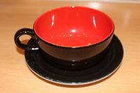 Tasse groß für Michkaffee, schwarz / rot , ca.14 cm Niedersachsen - Vechelde Vorschau