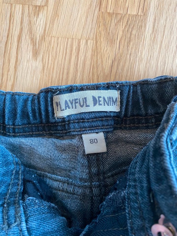 Jeans - blau/schwarz - Pocopiano - Gr.80 in Wentorf