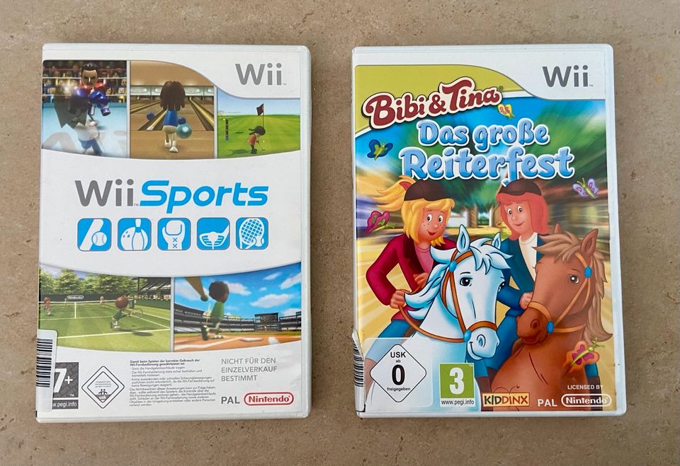 Nintendo Wii mit Zubehör und 2 Spielen in Herdorf