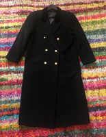 Vintage langer Mantel Kashmir Wolle schwarz Trenchcoat 2 Reiher Hessen - Hadamar Vorschau