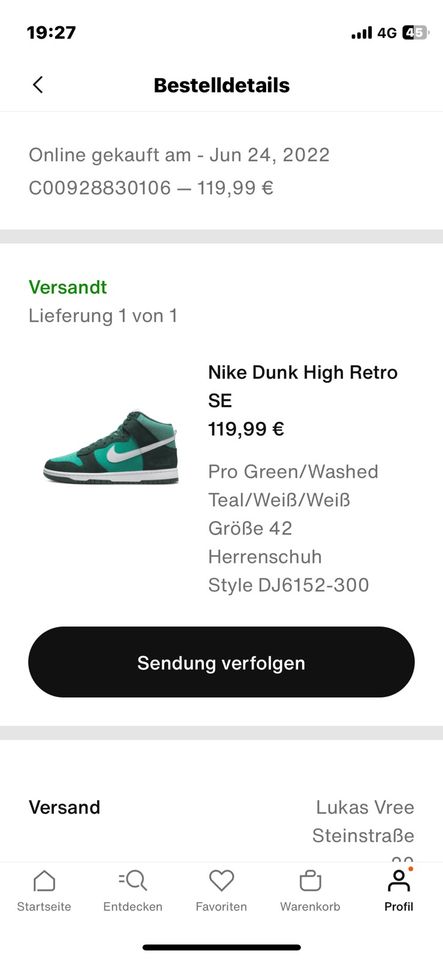 Nike Dunk Retro in Elbe