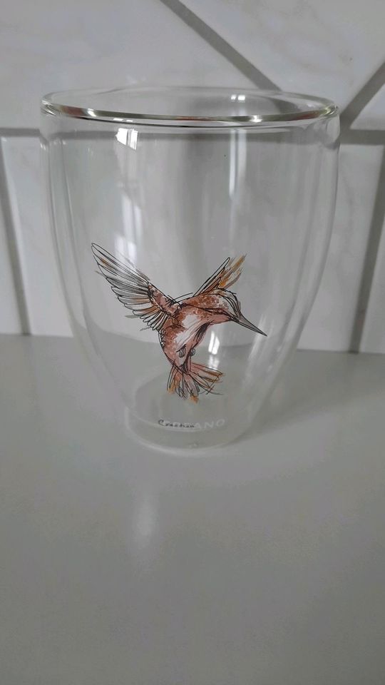 Creano, Teeglas, Hummingbird, Kolibri, rosa, NEU in Mildstedt