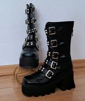 Plateauboots Plateaustiefel Platesu Boots gothic cyber techno Hessen - Riedstadt Vorschau