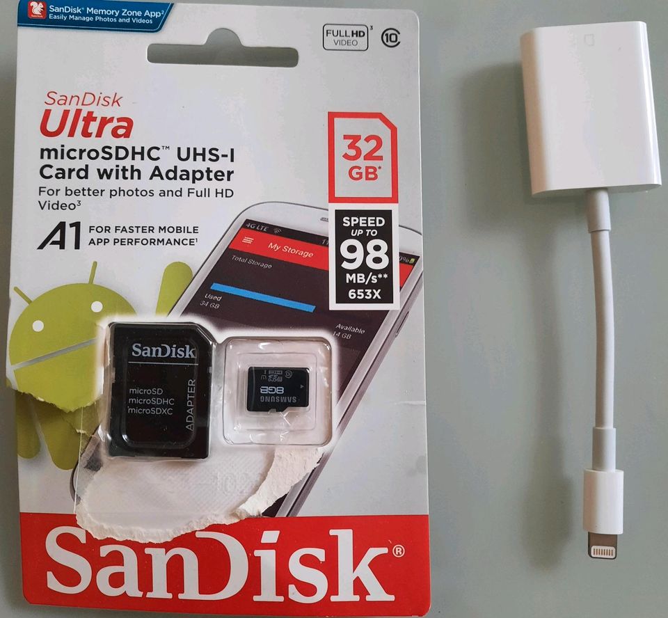 SanDisk Ultra Micro SDHC UHS-1 Card 32 GB mit Adapter in Hannover