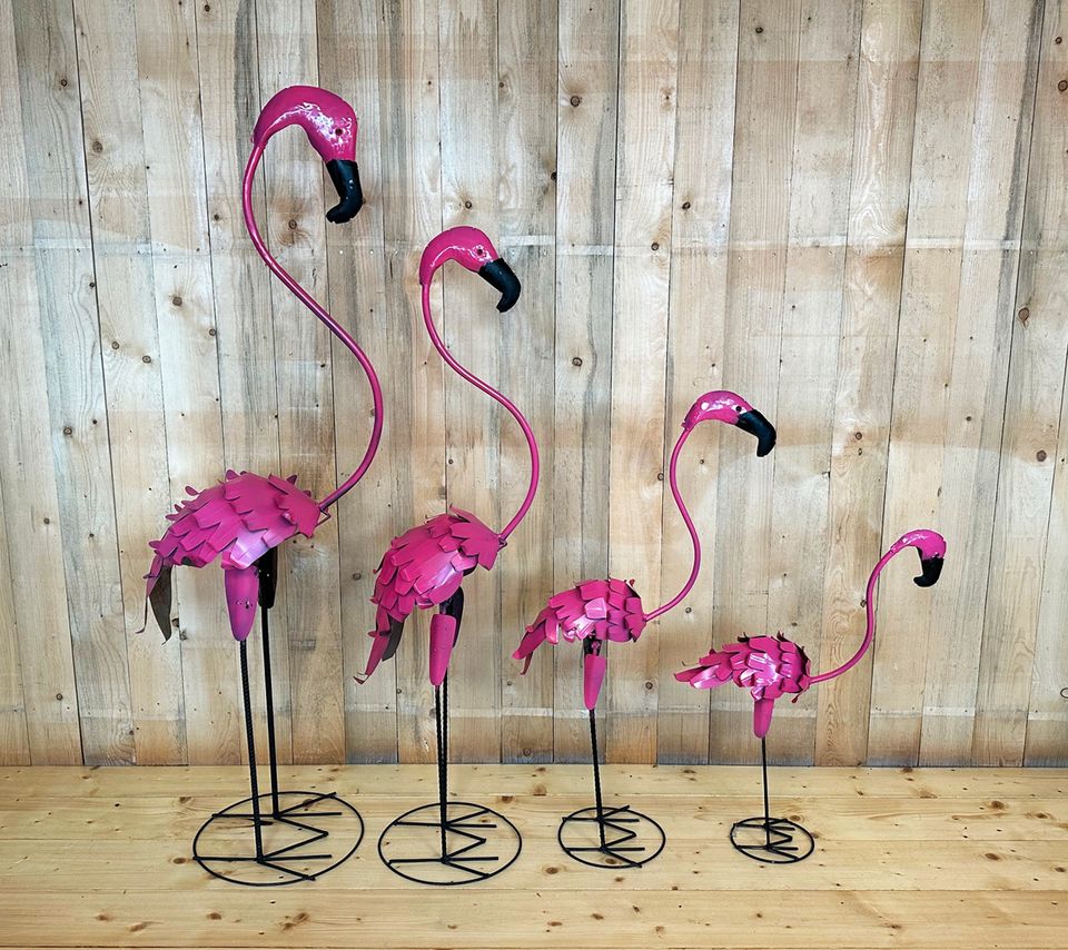 FLAMINGO AUS METALL POOL GARTEN DEKO GARTENFIGUR DINER ROCKABILLY in Hamm