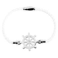 Exklusives Geflochtenes Armband aus Echtleder & Edelstahl, Weiß m Schleswig-Holstein - Sankelmark Vorschau