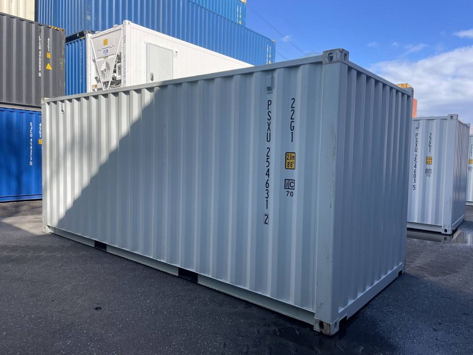 ✅ Seecontainer 20 Fuß ONE WAY NEU / NEUE Lagercontainer/ Materialcontainer RAL 7035 in Hamburg