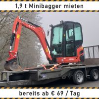1,9t Minibagger mieten leihen Weilburg Weilmünster Grävenwiesbach Hessen - Weilmünster Vorschau