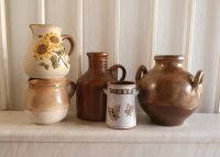 SET: 5 Vasen aus Ton, Braun-Töne, H 13-21 cm, sehr gut erhalten! Berlin - Tempelhof Vorschau