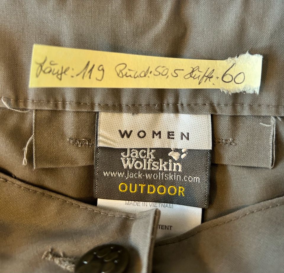 Jack Wolfskin  Outdoor Trekkinghose Khaki-Schlamm Gr.92/XL in Hennef (Sieg)
