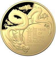 1 Unze Gold Jahr des Drachen gewölbt 2024 PP Hessen - Karben Vorschau