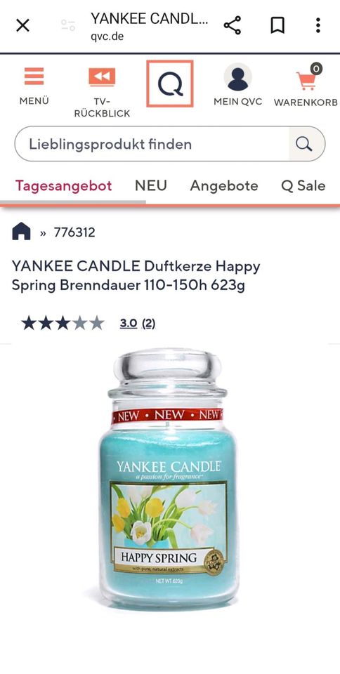 Yankee Candle Kerze 623 g Happy Spring RAR in Neuwied