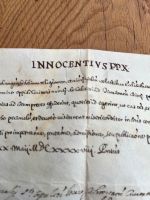 Alte Urkunde Papst Innozenz der 10 (1574-1653) Bayern - Schwabach Vorschau