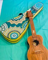 Ukuleletasche - Konzertgröße - Handmade - Gig Bag - grün, blau Bayern - Scheßlitz Vorschau