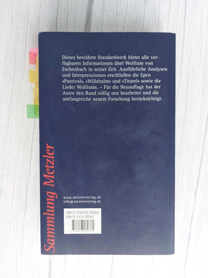 Wolfram von Eschenbach Joachim Bumke 8. Auflage Sammlung Metzler in Lehrberg
