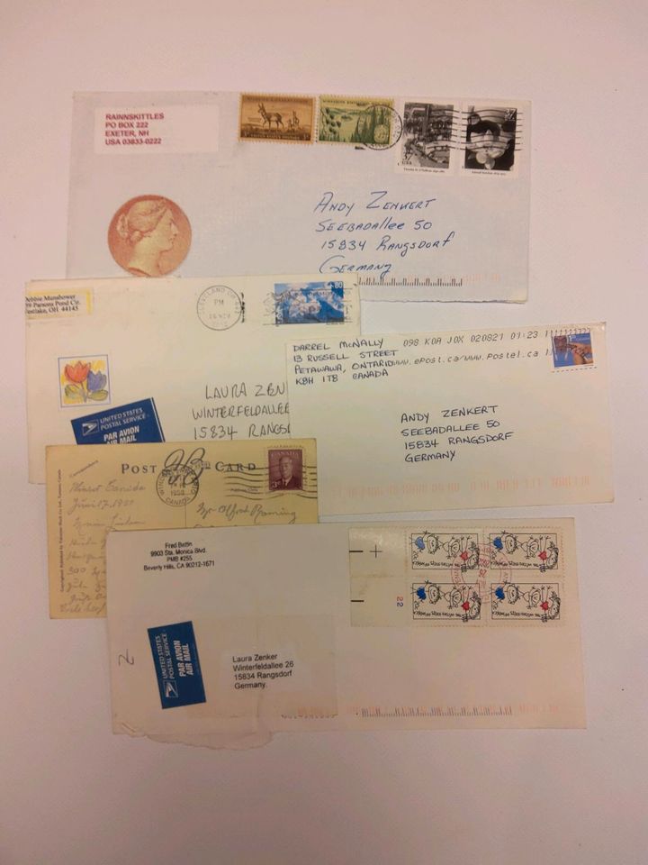 Briefmarken USA, Kanada, Bedarfspost, tolle Frankaturen, Dollar in Rangsdorf