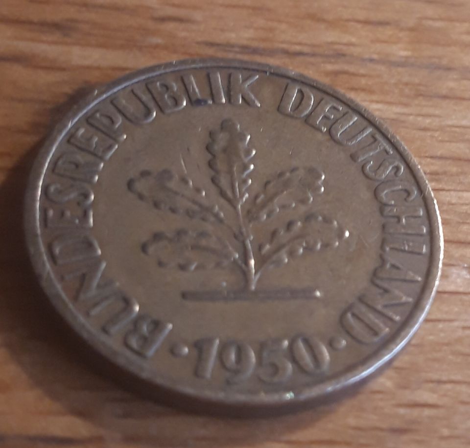 10 Pfennig 4 Stück 1950F / 1950D / 2x 1950J in Hatzenbühl