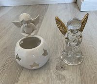 2 Deko Engel /Teelicht/Kerzen/ weiß u. Glas / goldene Flügel Niedersachsen - Osnabrück Vorschau