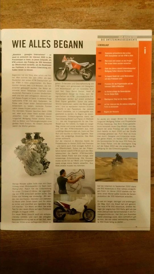 KTM Magazin 2003 950 Adventure Dakar Supermoto Enduro in Zeulenroda