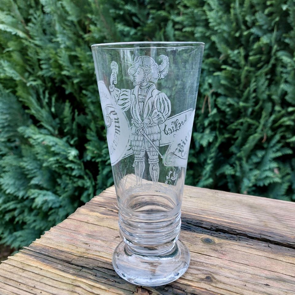 Bierglas Pokalglas Trinkglas antik  patriotisch in Potsdam