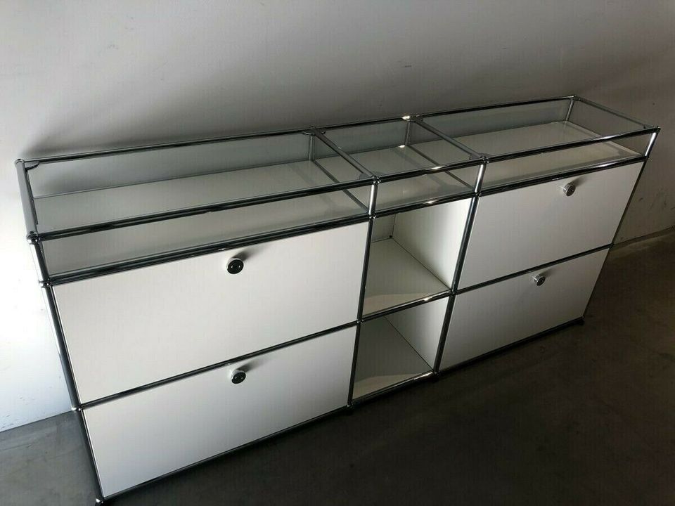 USM Haller Sideboard Reinweiß 186x84x37cm Refurbished in Leipzig