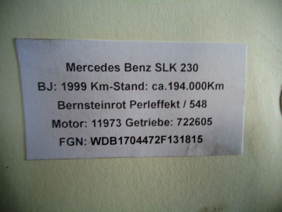 Mercedes SLK R170 230 Automatikgetriebe Getriebe 722605 in Gelsenkirchen