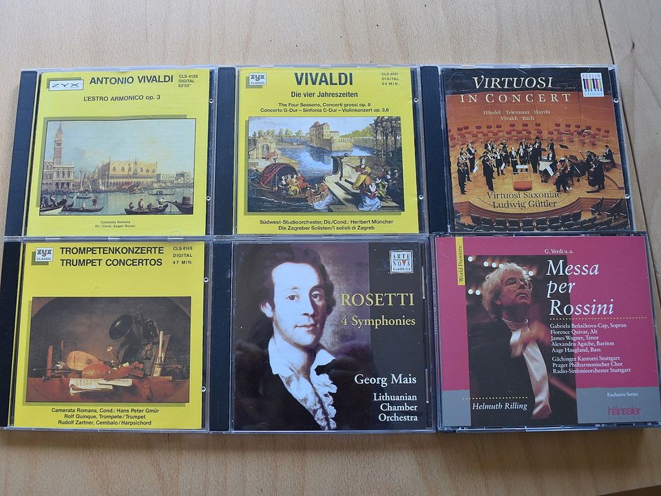 Vivaldi, Verdi, Rosetti, Händel, Klassik Audio-Cds, 6 Stück in Konstanz