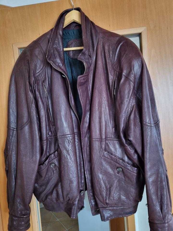 Lederjacke braun Wildbock – Vintage aus den 70er – Größe 56 in Dingolfing